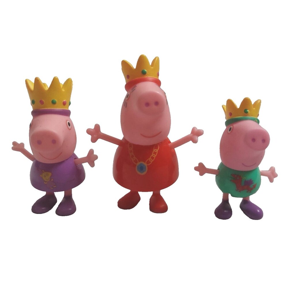Peppa Pig Royal Family Lot of 3 Figures Crown Mom Peppa & George Queen Princess